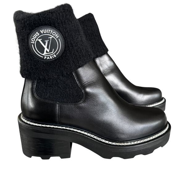 Louis Vuitton LV Beaubourg Ankle‎ Boot Black EU 38 US 7 NWOB - Picture 3 of 10